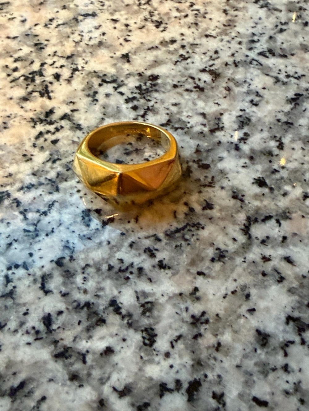 Gold Vintage Geometric Statement Ring